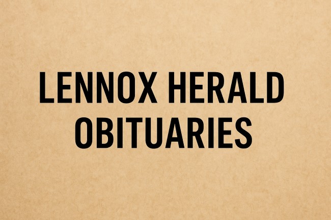 Lennox Herald obituaries recent public notices and listings